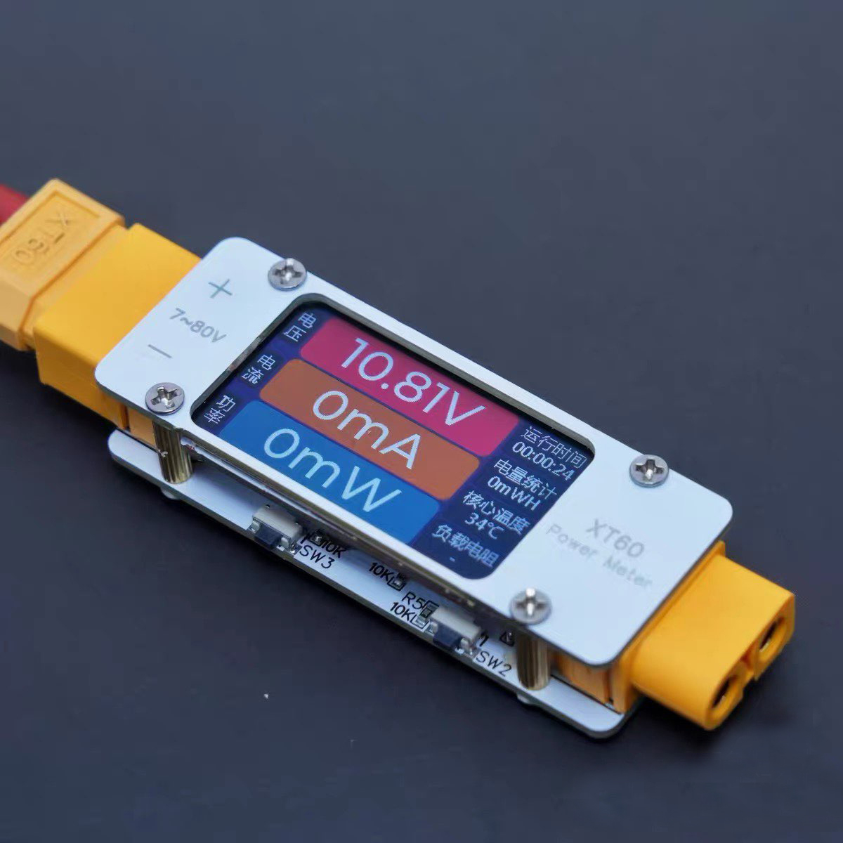 Drone Battery Alarm - DC 7-80V 64A Bidirektionaler Leistungsmesser XT60
