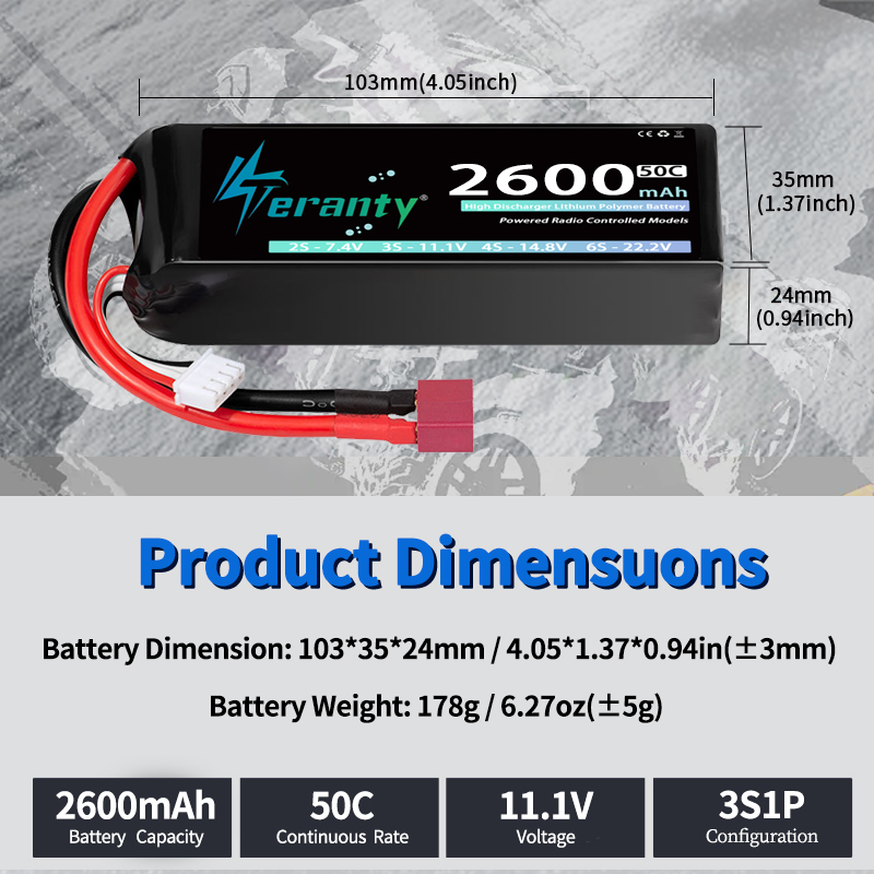 TERANTY 3S 2200/2400/2600mAh L – Drone Battery Plate Bewertung und Preis