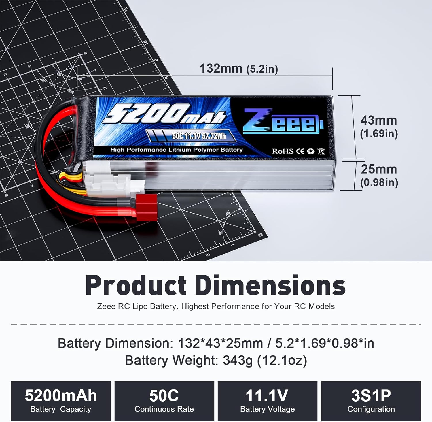 1/2 Einheiten Zeee 11,1 V 50C  – Drone Battery 3S Bewertung und Preis